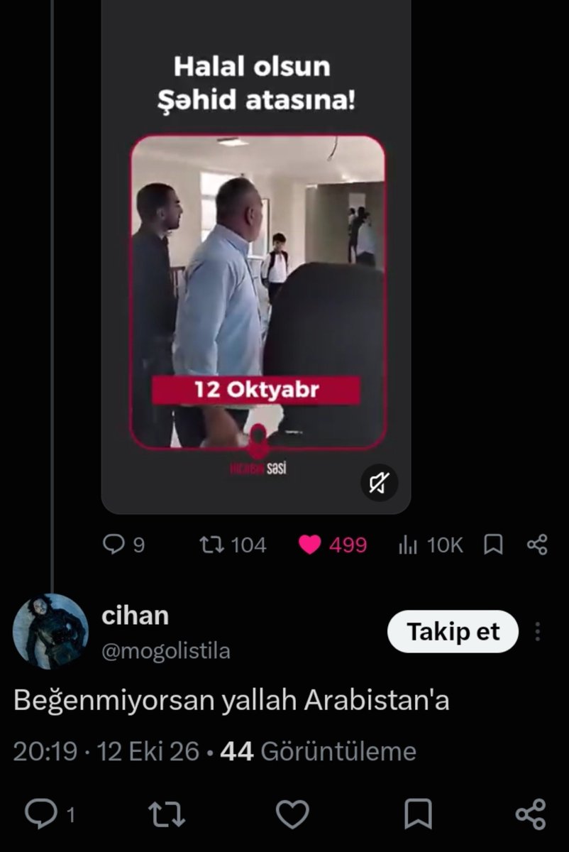Supportforhijab's tweet photo. Bir türk paylaşımıma yanıt verib deyirki "beğenmiyorsan yAllah arabistana". Diqqət edin, şəhid atası üçün nə deyir. Kimi kimin ölkəsindən qovur? Nə üçün? İslam ilə düşmənçilikləri o həddədir ki şəhid atasına belə bu cür ifadə işlədirlər.
#HumanRightsInAzerbaijan https://t.co/1W2XtZ3op2