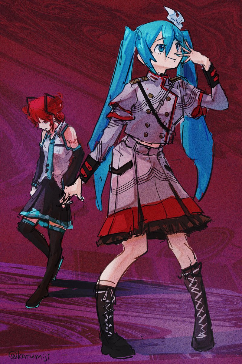 karumiji's tweet photo. day 11 - outfit swap

Not every day is a good piece :(
#KasaneTeto #Teto #HatsuneMiku #Miku #inktober https://t.co/I7ftVKhZKA