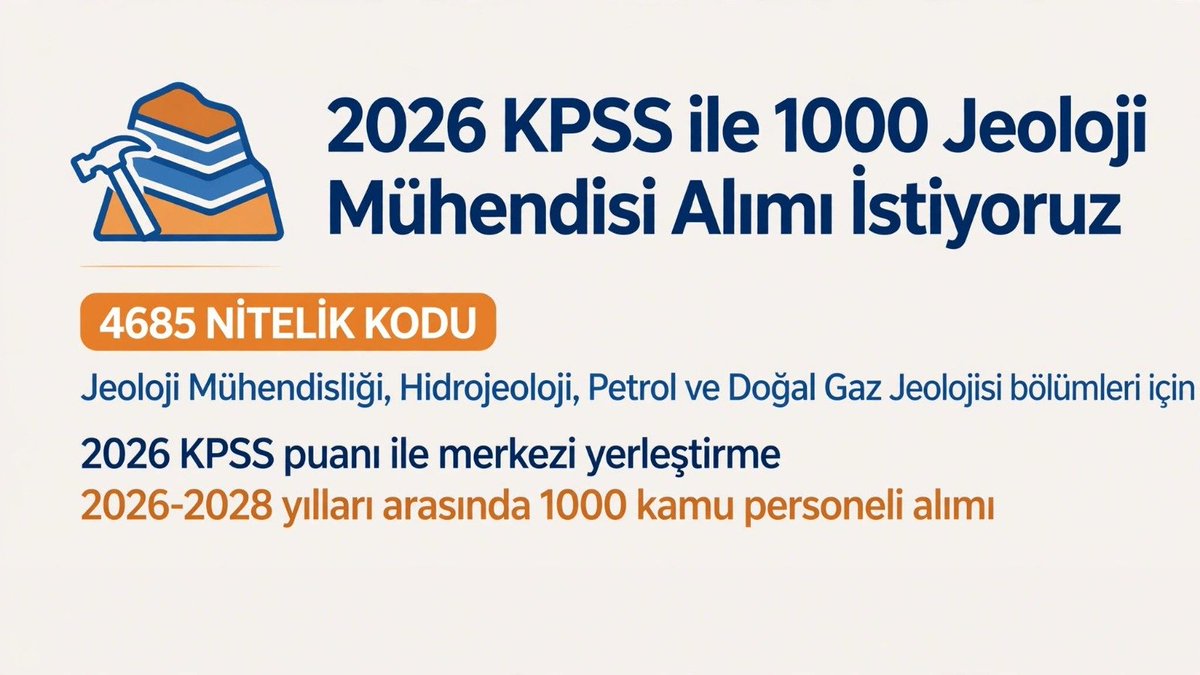 JeoGencNet's tweet photo. 🇹🇷 Ülkemizin depremlere karşı dirençli şehirler kurması, su kaynaklarını koruması, doğal kaynaklarını değerlendirmesi ve enerji güvenliğini güçlendirmesi için yerbilimleri uzmanlarına ihtiyacı var.

Jeoloji, Hidrojeoloji ve Petrol ve Doğal Gaz Jeolojisi mezunları olarak kamuya hizmet etmeye hazırız!

📢 2026 KPSS merkezi atamalarında 4685 nitelik koduna 1000 kadro istiyoruz!

Sesimizi duyurun, talebimize destek olun!

#Jeoloji4685e1000Kadro