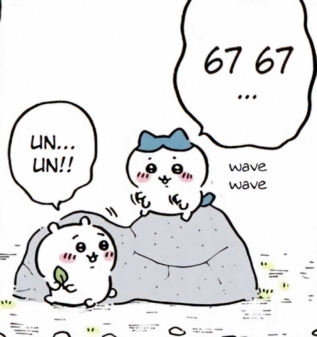bprilhime's tweet photo. look hachiware is doing 6 7 meme https://t.co/Ln4MALbYki