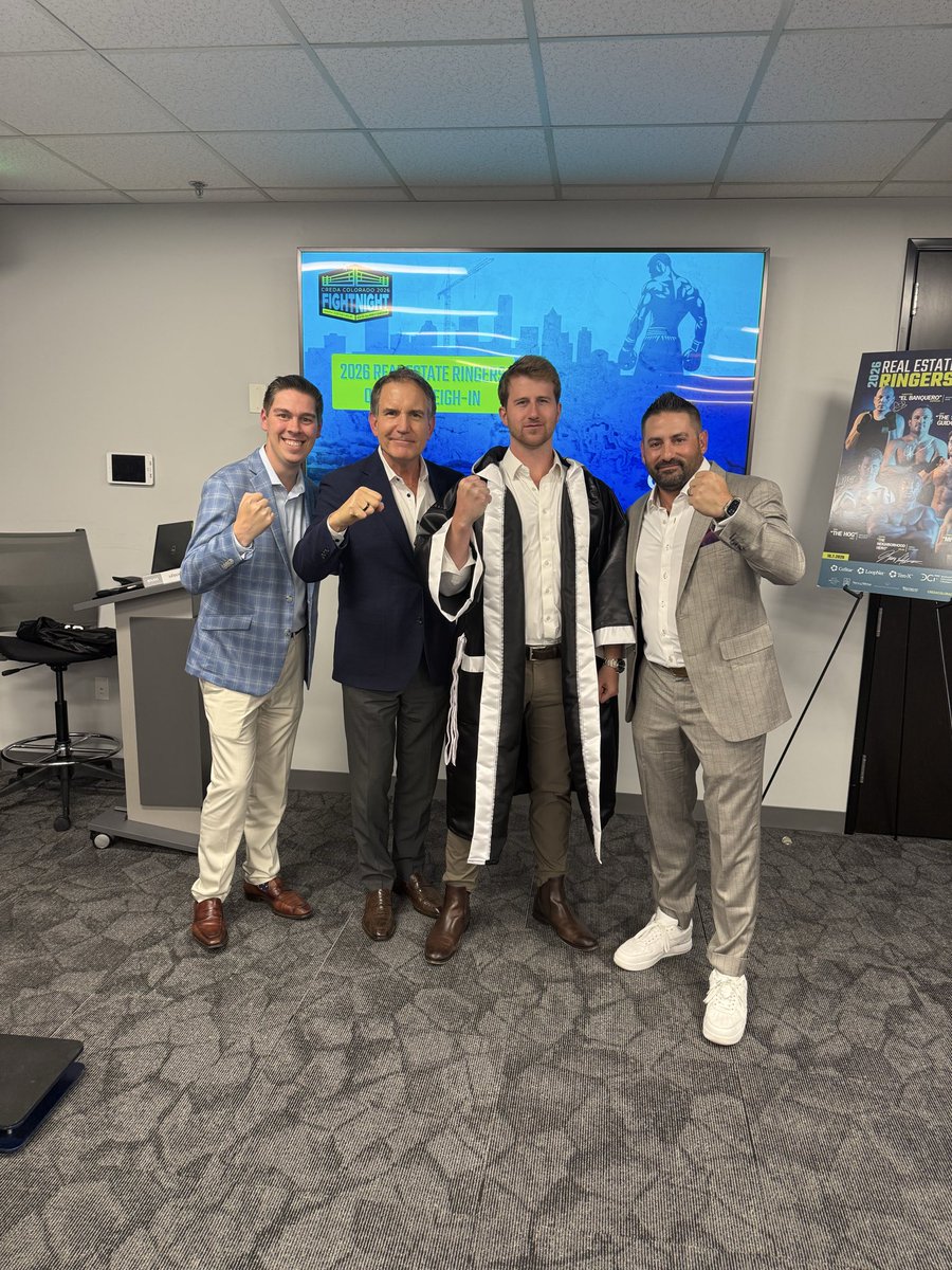 HefnerTeam's tweet photo. 🥊 Proud to support Max “The Hog” Rist at Real Estate Ringers Fight Night.

Mark Hefner and Zack Danner joined M&amp;M Lead Industrial Broker Brandon Kramer as Max put on a strong performance and helped raise money for the kids.

#MarcusMillichap #CRE https://t.co/lyHRJnuqFM