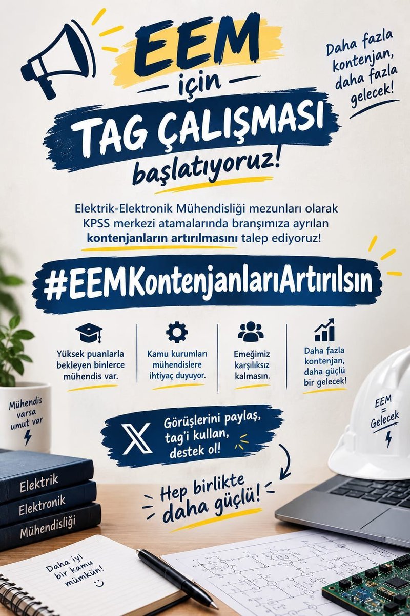 burheyn's tweet photo. Ülkemizin mühendis ihtiyacı göz önünde bulundurularak Elektrik Mühendisi kadroları artırılmalı, merkezi atamalarda bölümümüze daha fazla kontenjan ayrılmalıdır. Kamuda istihdam bekleyen EEM mezunlarının talepleri dikkate alınmalıdır.
#EEMKontenjanlarıArtırılsın https://t.co/Fw8nheYpbv