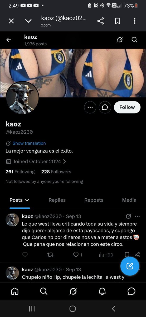 GoznalezJu85547's tweet photo. @kaoz0230 el que me acusa de acosador violador jajajajajaja el perfil de este man https://t.co/XxSD1R3wwp