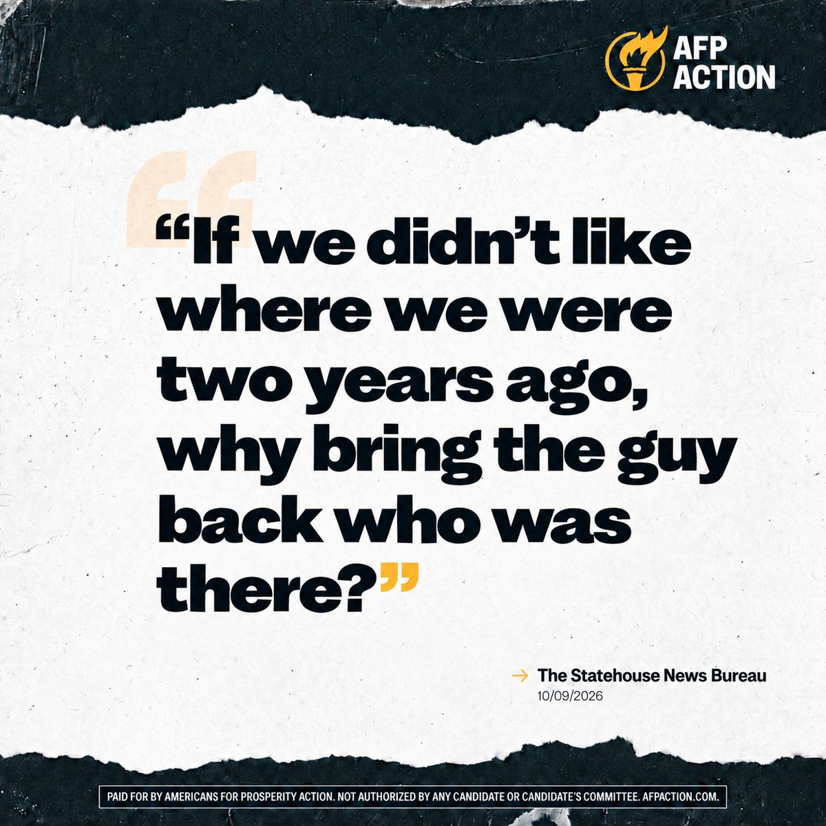 AFPAction's tweet photo. 🎯 "If we didn't like where we were two years ago, why bring the guy back who was there?" - @dtoneil in @SarahEDon's piece in The Statehouse News Bureau.

AFP Action's Ohio team is committed to ensuring the Buckeye State doesn't send Sherrod Brown back to Washington. We are going to elect @JonHusted, who has fought to lower costs for Ohio families!

https://t.co/wHu5Tb34sy