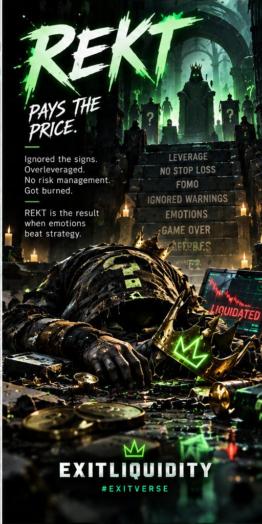 WHOisWhoCoin's tweet photo. EXITVERSE FILE 006 // REKT

He lost more than he expected.

His confidence.
His direction.
The version of himself he thought he had to be.

But REKT discovered something:

A broken chapter isn't the end of the story.

Sometimes it's where the real one begins.

#Exitverse https://t.co/FG3cMq8yKb