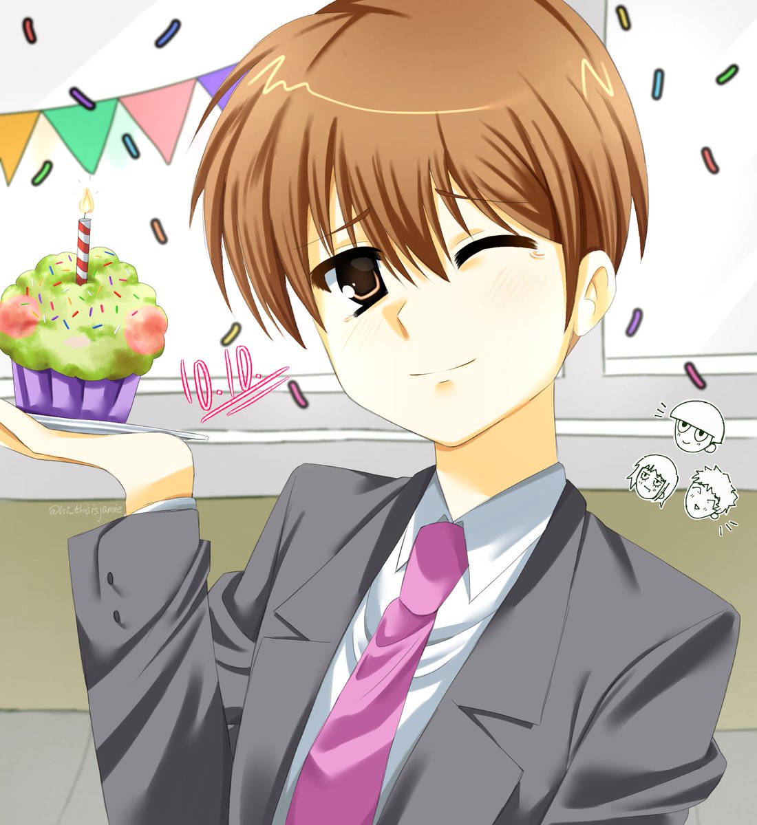 hi_thisisjamie's tweet photo. too late... but happy birthday reigen ♡ #mp100 https://t.co/JG6qxAPqh1