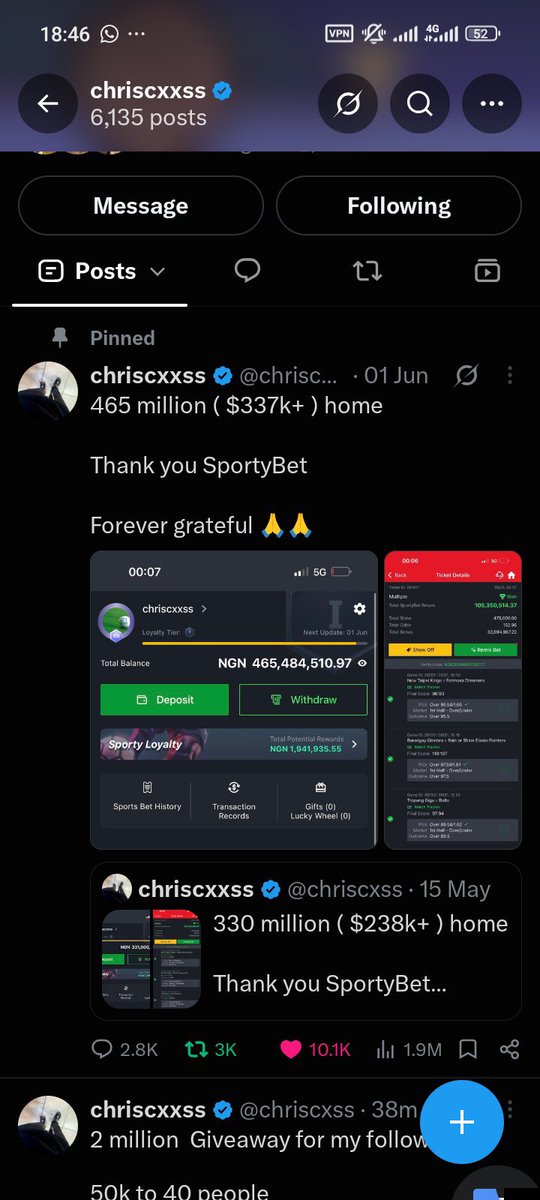 flo4195's tweet photo. @chriscxss Please count me in sir 🙏🙏🙏🙏🙏🙏🙏 #puntwithchris

8027574151
Opay 
Sunday Kirian 

Thank you 🙏🙏 https://t.co/FTraTPzqXu