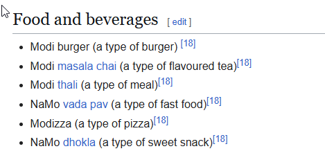 nextnerddoor's tweet photo. @DrNimoYadav Food items named after modi: https://t.co/RTEnMjmiYX