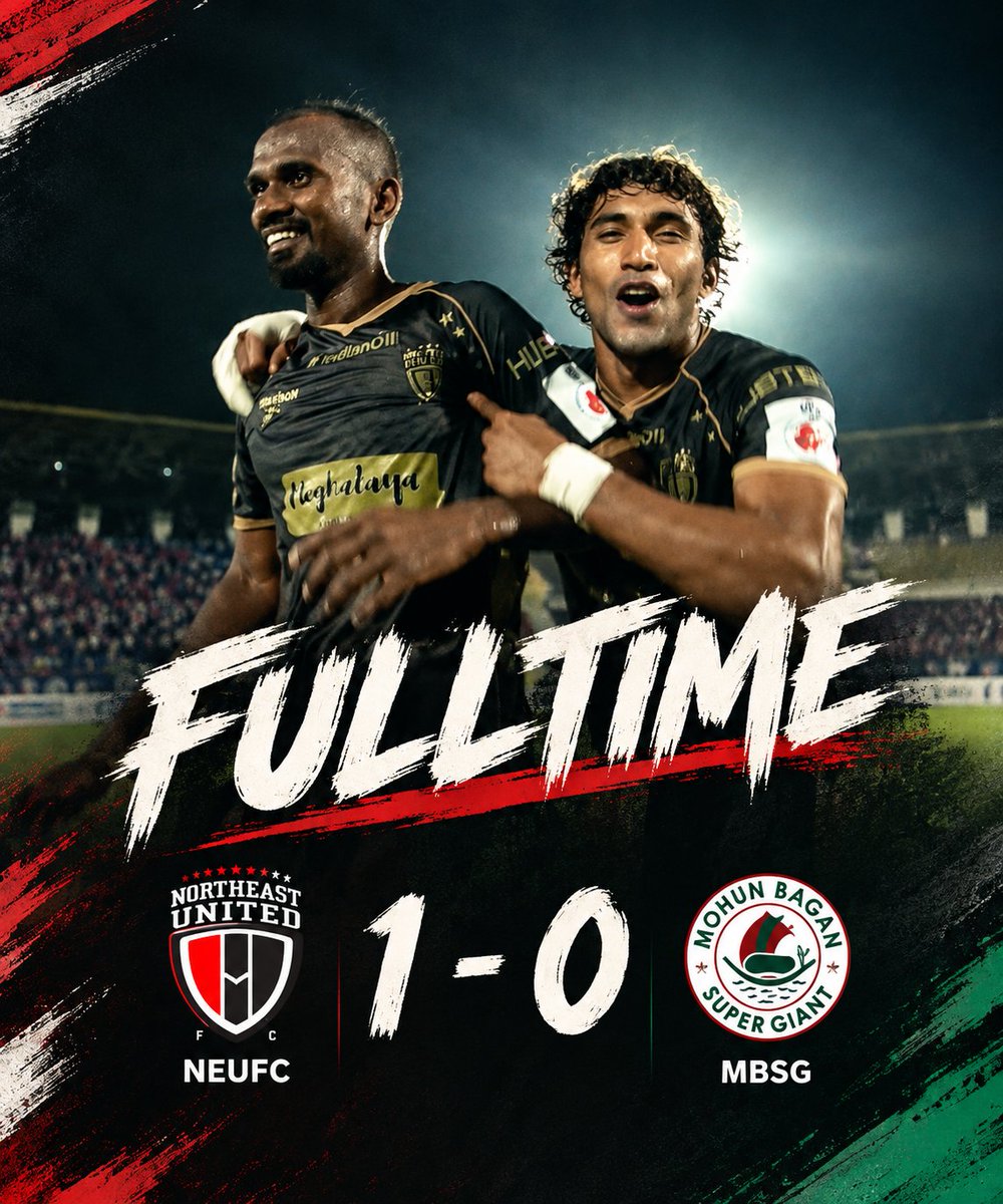 PitchandCourtHQ's tweet photo. Football can be brutal! Mohun Bagan came with wave after wave of attack, but couldn't convert. NorthEast United defended like warriors and let Jithin M. S. write the fairy-tale ending in 90+2'!
#NEUFCMBSG #ISL #NEUFC #MBSG #JoyMohunBagan #HighlandBrigade #LetsFootball https://t.co/sqMCLyqf1e