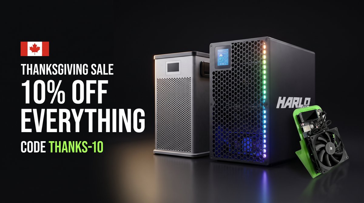 Heliumdeploy's tweet photo. Happy Thanksgiving from all of us at HeliumDeploy.

Everything is 10% off for 24 hours with the code THANKS-10, plus six bundles that go deeper. Two of them: buy two Hammer miners, the third is on us.

https://t.co/84cTyV8nbs https://t.co/PM4I9RwLJP