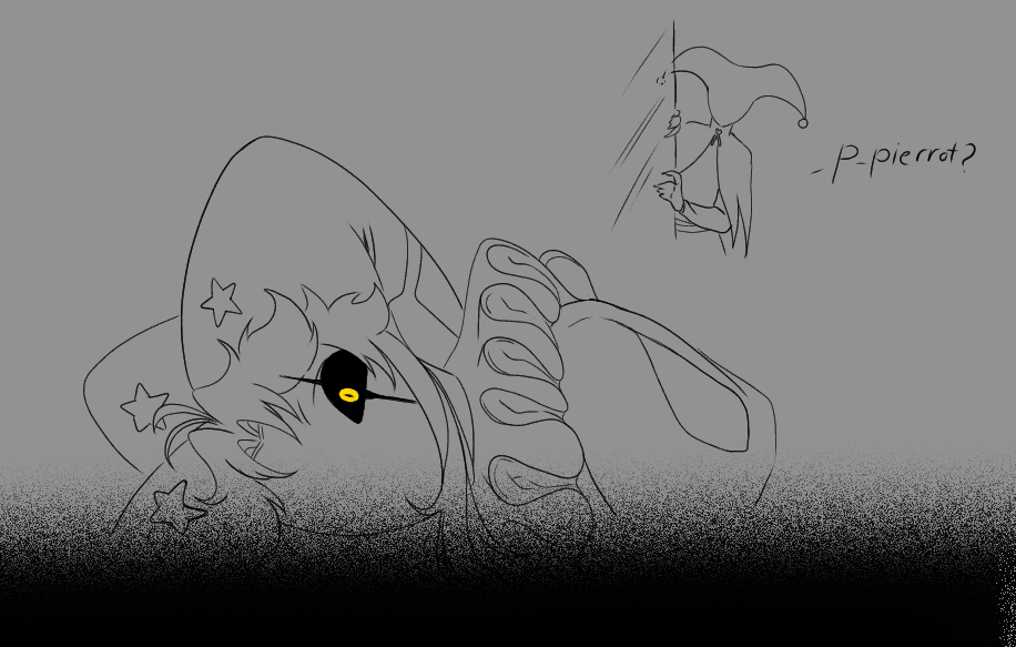 Azuranthus99's tweet photo. not your typical pierrot https://t.co/dVJaV7bNb6