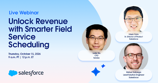 ServiceCloud's tweet photo. What does a Scheduling Agent do with a live job request? 🤔 

It pulls customer and asset context, applies your rules, and books the job. In real time.

Learn more on October 15: https://t.co/ekpfCeQUAc https://t.co/WX77B6RjXD