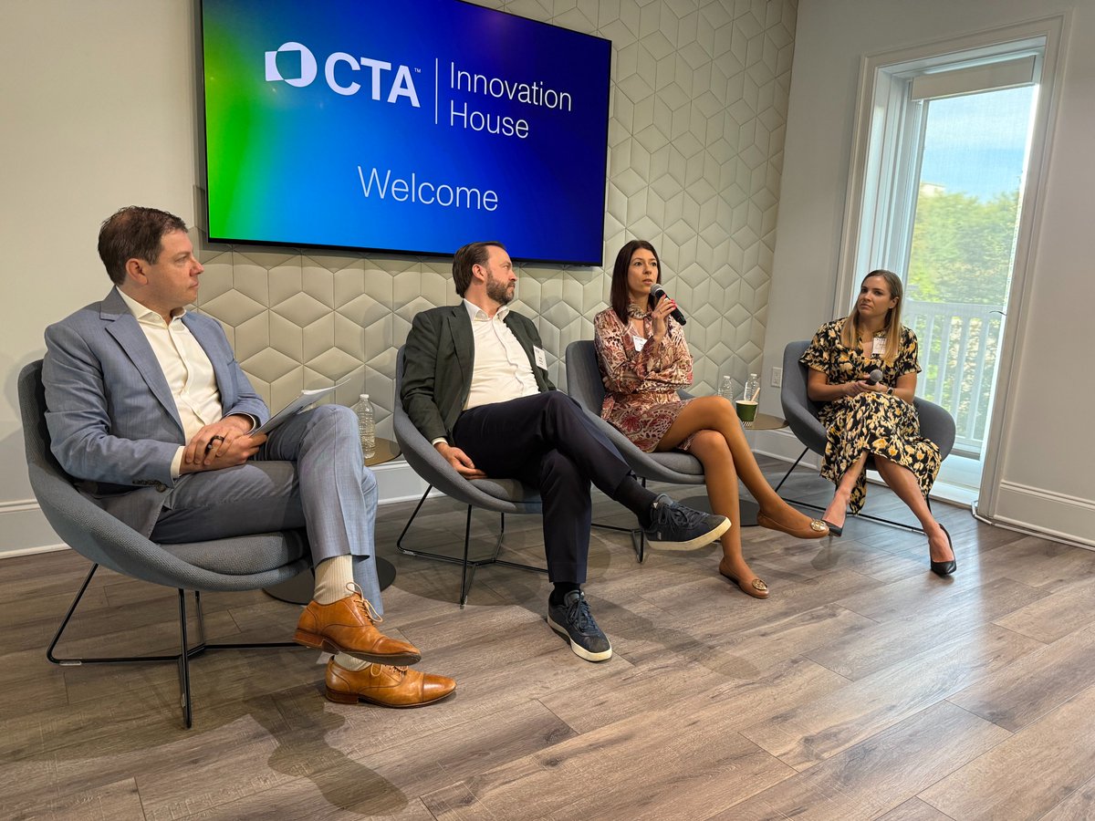 dbraga51's tweet photo. Earlier this month, the @CTATech invited me to talk AI with a group of @NatPress fellows, early-career journalists in Washington, D.C. I shared the panel with @beccalsteele (Toyota) and Drew Wayne (Siemens), moderated by @JDGrossman (CTA).

When people think about AI, they picture the few labs that make the headlines. The ecosystem is much bigger. It includes data providers like @Definedai, but also traditional industries such as automotive and manufacturing that are putting AI at the core of their operations.