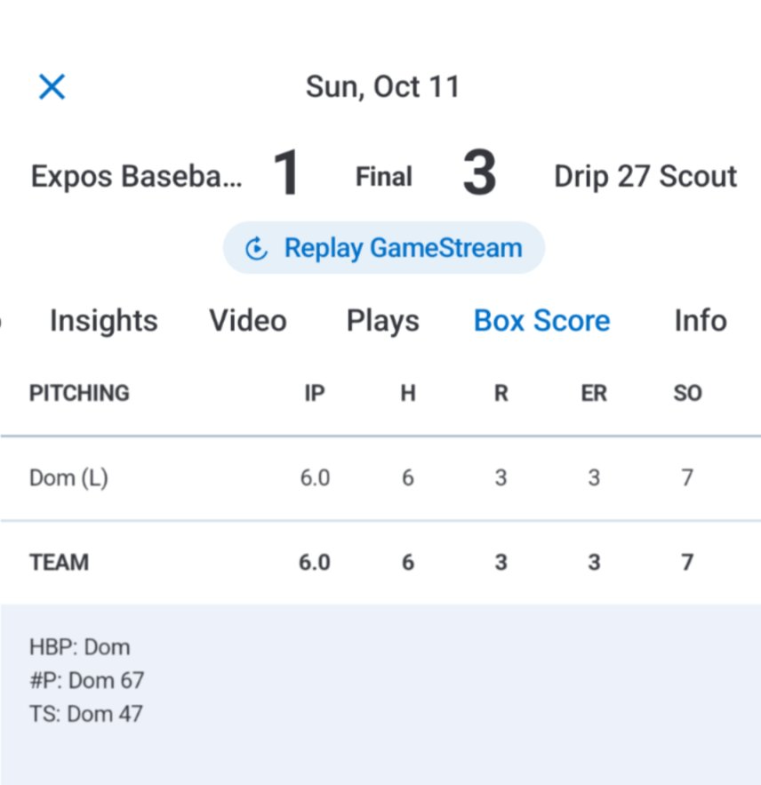 DominickMo123's tweet photo. Had the opportunity yesterday to get some extra reps in. Solid day overall with a couple base hits(one a triple with RBI) and also got a chance to pitch. Had 7 strikeouts in 6 innings. @baseball_expos @JWellsy15 @PicardRyan @NeckBaseball @AlexSamples https://t.co/BMMQ4kH5rz