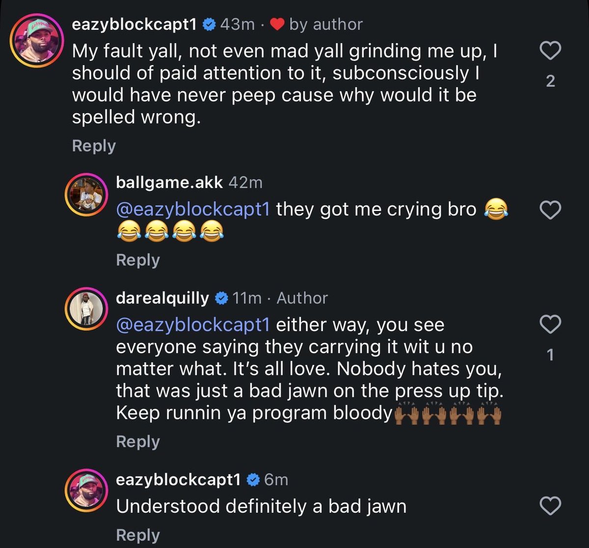 NoContextGuy_'s tweet photo. @Eazyblockcapt Tough with the battle rappers, saying sorry to the Philly niggas 😂 https://t.co/P5CwiLtQvL