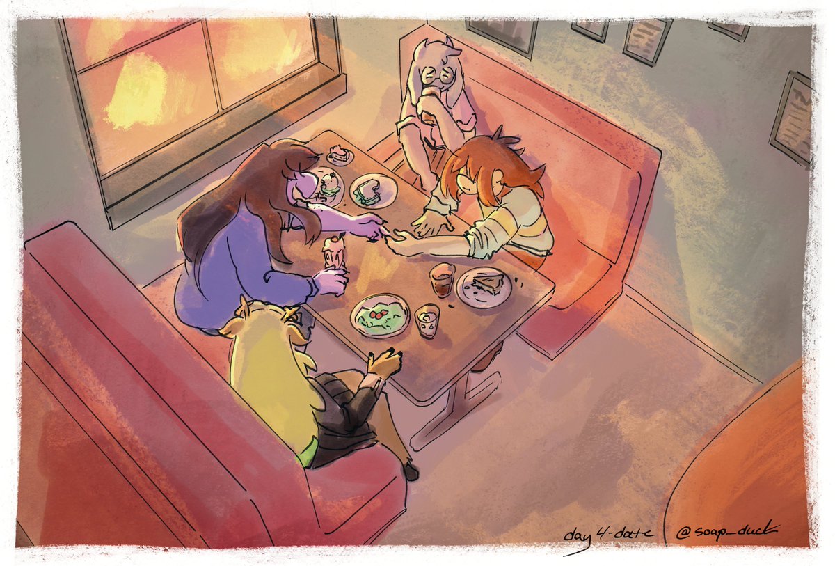 soap_duck's tweet photo. Day 4 - Date (double date with mandatory thumb wrestling)
#kralsei #kralseitober2026 https://t.co/ACrVA33nzu