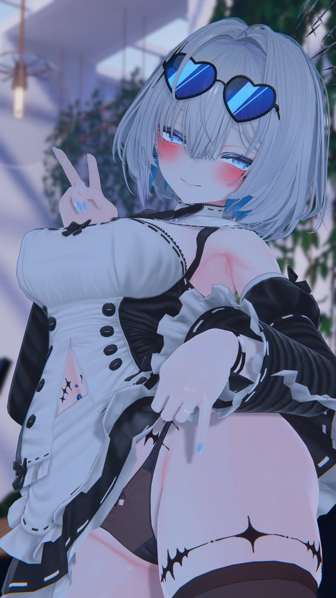 mogechy's tweet photo. わたし！✌️🤍
#VRChat https://t.co/dvP0nkUF53