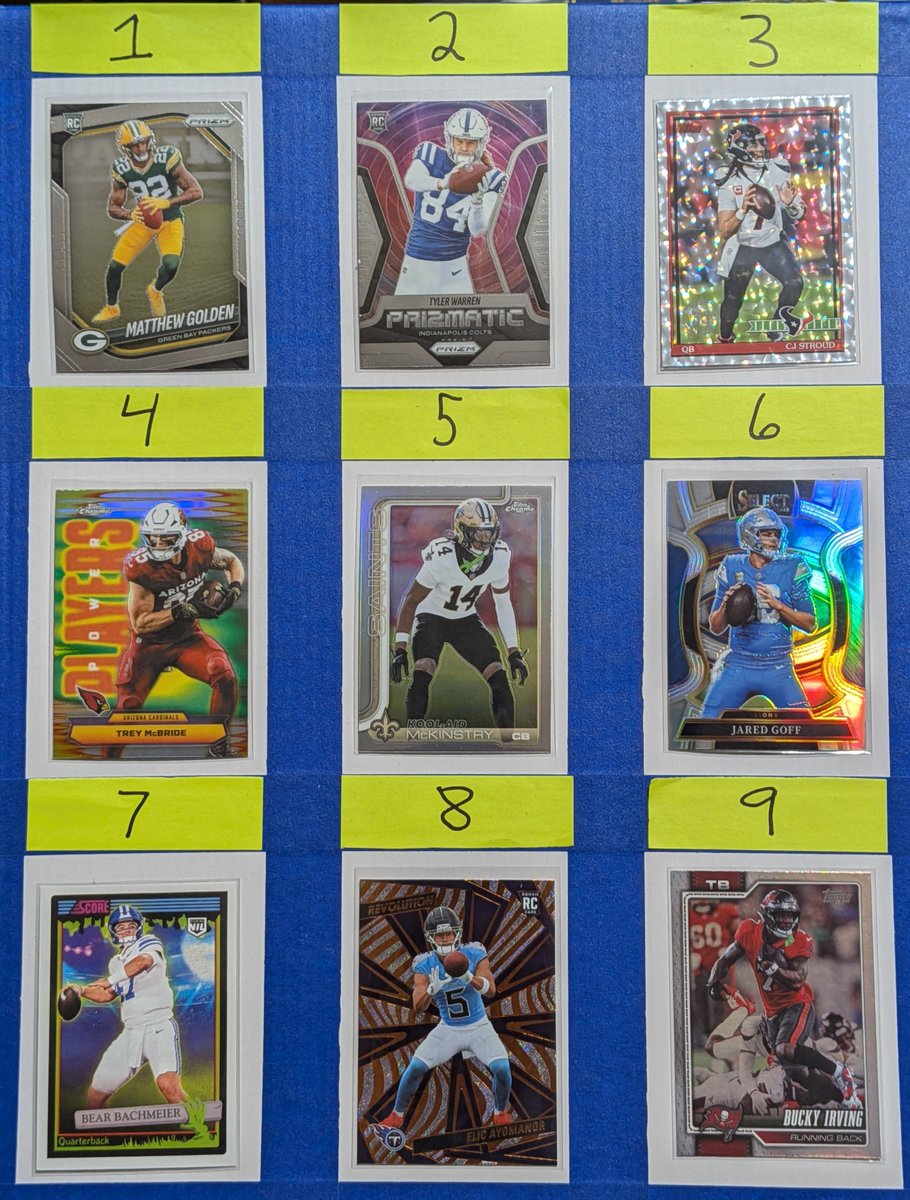 UniqueFinds09's tweet photo. Day 1 | Post 3 -- $0.50/each

4,5 are refractors 
6 is silver
9 is rainbow 

Claim by number. See pinned for shipping details. 

#UniquelyOctober26 https://t.co/ljBPvXnf95