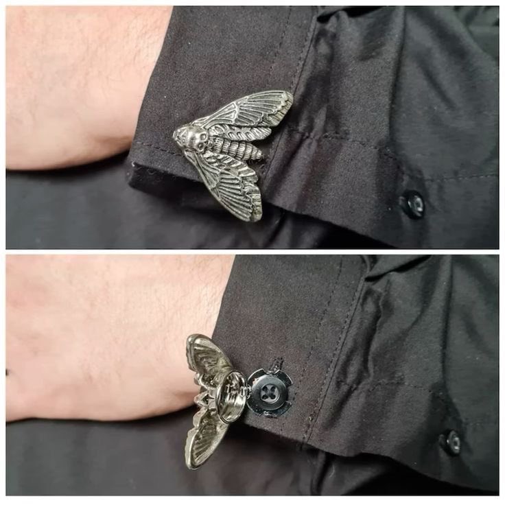 pmamtraveller's tweet photo. a silver-toned death's-head hawk moth button cover https://t.co/wt6LMpS4Ib