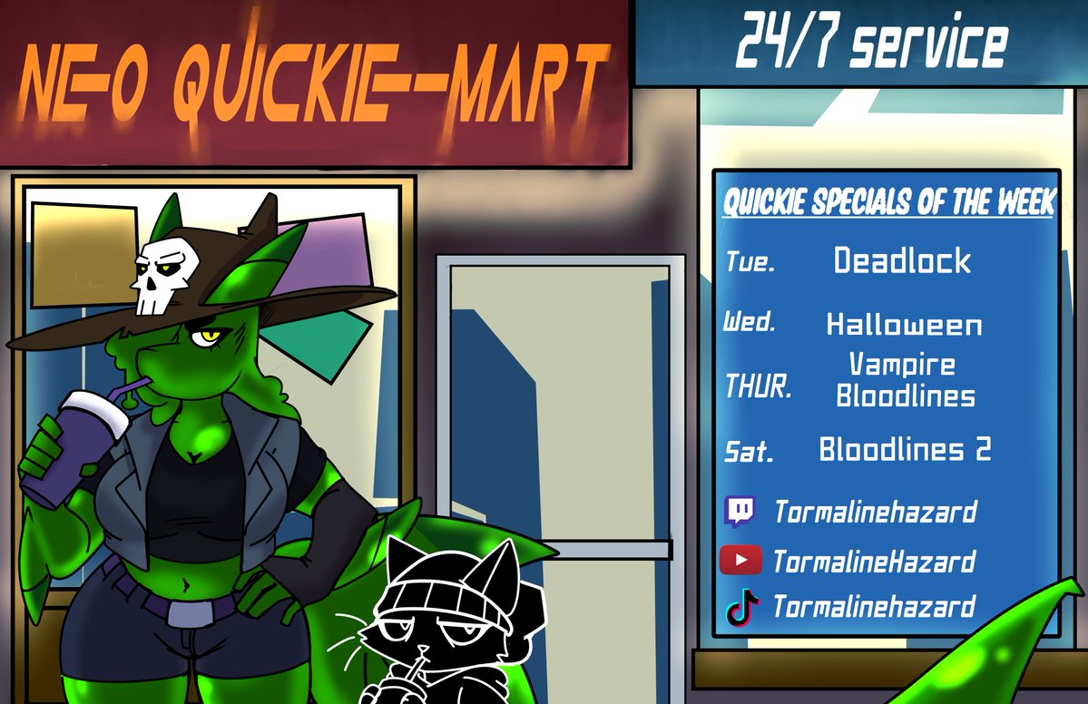 TormalineHazard's tweet photo. Sorry for the late schedule post BUT here we goooo!!! #Vtuber #furry #deadlock #halloween #vampirebloodlines https://t.co/zTdPkBRMdT