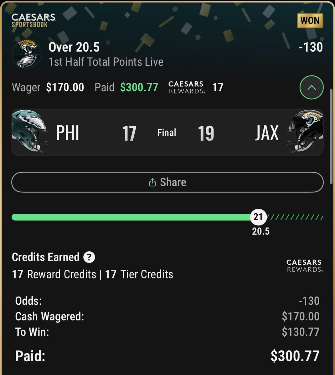 SharpHustle_'s tweet photo. 🚨$30 NFL Risk Free Profit🚨

PHI vs JAX- 1st Half Total Points 20.5

Under 20.5- $170
Over 20.5- $100
Total Out- $270
Total Return- $300.77
Total Profit- $30🤑

All plays found using @OddsJam 

DM if you truly want to learn

7 Day Free Trial 👇
https://t.co/j9b3u5Uz7A https://t.co/EiDOT4wVg8