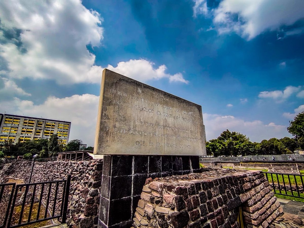 aliciabarcena's tweet photo. En el Día de la Nación Pluricultural, honramos las voces y saberes de los pueblos que dieron origen a nuestra patria. En Tlatelolco, una placa nos recuerda que la Conquista no fue un triunfo ni una derrota, sino "el doloroso nacimiento del pueblo mestizo que es el México de hoy". https://t.co/EUi0Pr8nVl