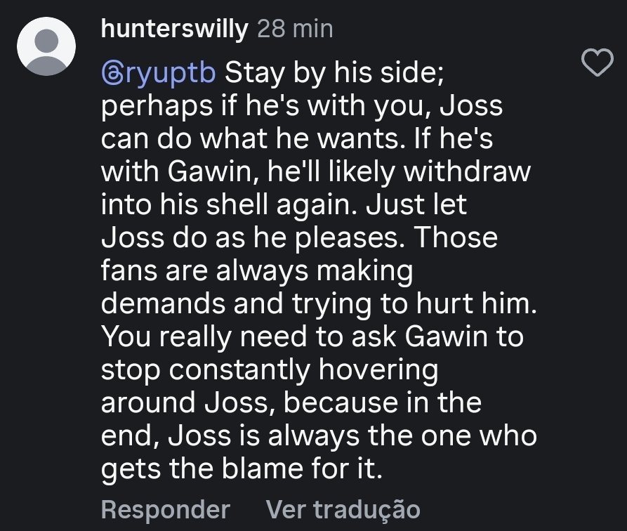 cherry_lil71444's tweet photo. The comments against G in J's IG post are too cruel. The pages being created against the G and the illusion created by the J with the R are cruel as well. Does the agency know? Is Joss aware of this? G doesn't deserve to go through That. There are even worse messages. https://t.co/cC9m7ACP6d