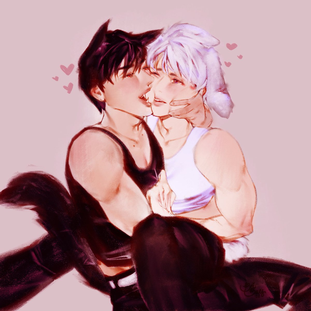 bbeibaes's tweet photo. wolf&amp;bunny https://t.co/BTVpTPWZX1