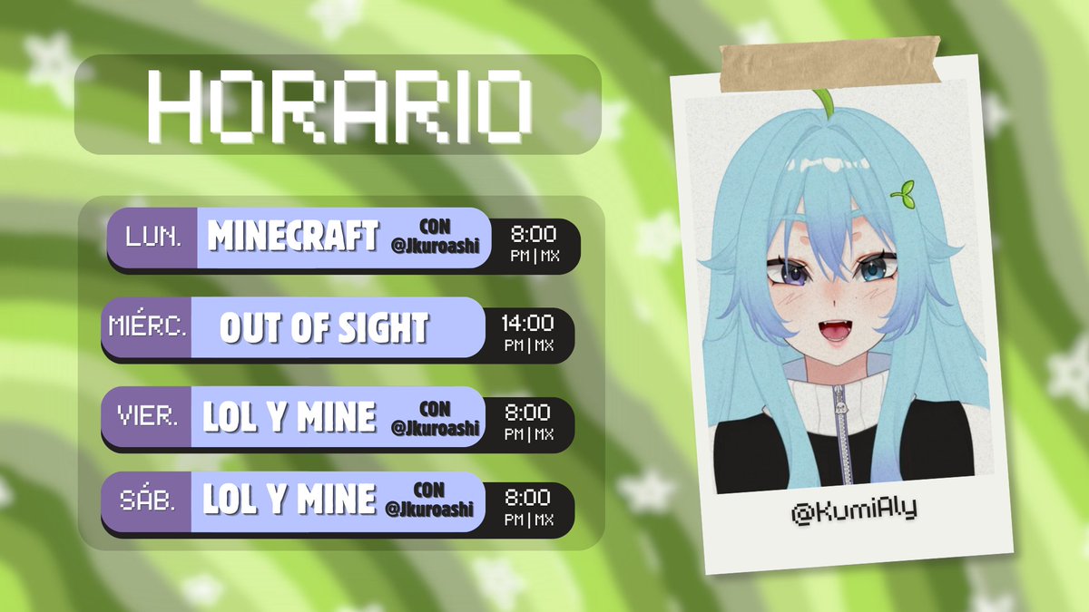 KumiAly's tweet photo. Ahora sí Kumi responsable con horario 🌱

Esta semana no seré tan adicta al lol con @Jkuroashi, los esperamos al ratito 👾 https://t.co/vCqza7D2Cb