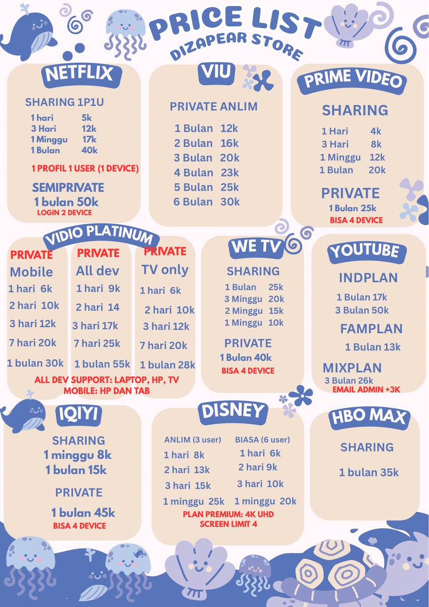 bvorage's tweet photo. JUAL APP PREM APLIKASI PREMIUM HARIAN BULANAN MINGGU PRIVATE SHARING 
viu yt youtube music beautyplus gemini indplan canva capcut pro prime we tv video vidio platinum wetv microsoft words scribd sclr lightroom lifetime designer member hbo netflix zoom

https://t.co/2BPDhWCp5Z https://t.co/6NHX8j697g
