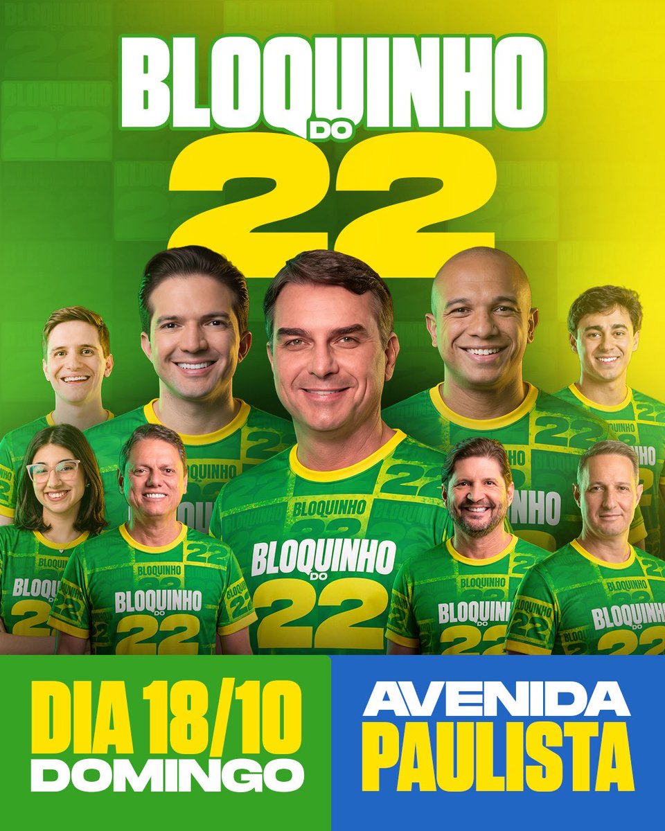 ACERVODIREITABR's tweet photo. Às 11h00 na Av Paulista 🇧🇷
BLOQUINHO 22 

FLÁVIO BOLSONARO PRESIDENTE 22 https://t.co/PJbzt1txNy