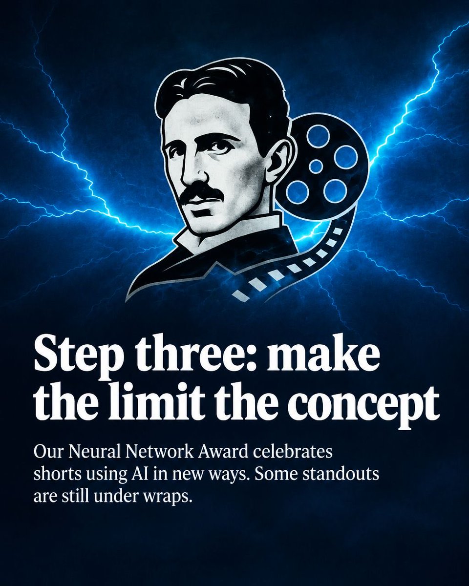 NikolaTeslaFF's tweet photo. Constraint as Creative Engine for Short Films: 
Limits don’t shrink great filmmaking. They sharpen it. Our short film category is where tight runtimes force bold, inventive choices, and where some of the festival’s most concentrated innovation lives. Every frame has to earn its place, and we’re always excited to see what filmmakers do with that pressure.

Some of this year’s boldest short experiments are still under wraps. If you’re making short work that pushes the form, we’d love to see it. Submit your film and bring your electric ideas to the Nikola Tesla Film Festival in Las Vegas. 

#nikolateslafilmfestival #shortfilm #filmmakers #independentfilm #lasvegas