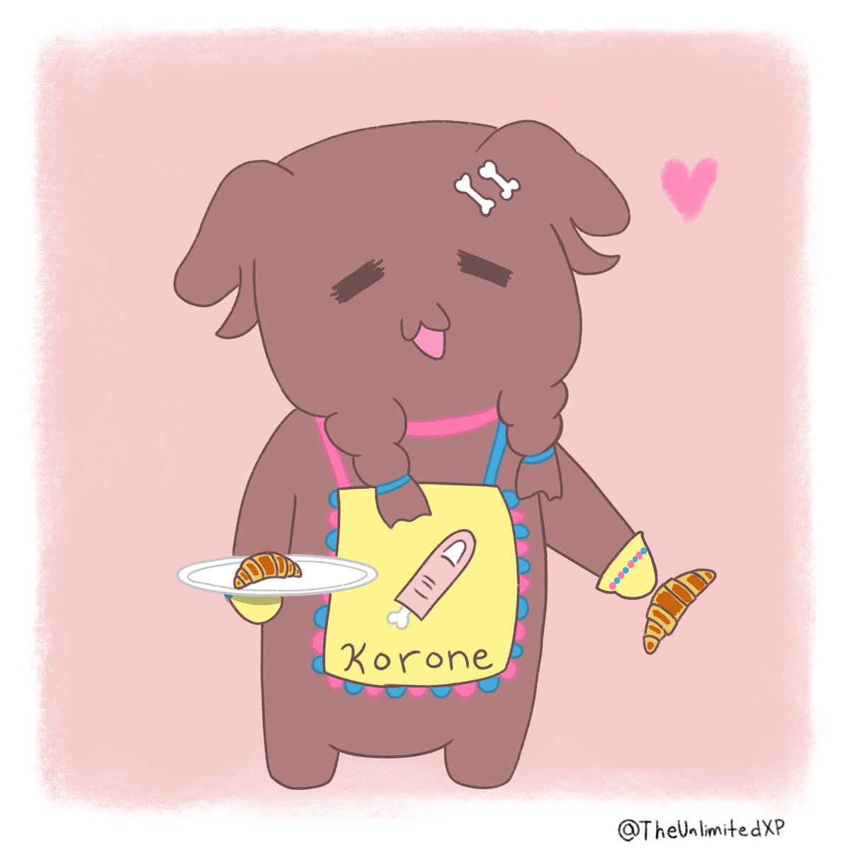 TheUnlimitedXP's tweet photo. Apron furball Korone 🥐 #できたてころね #FreshlyMadeKorone #Holoctober https://t.co/lDhsZL2wt8