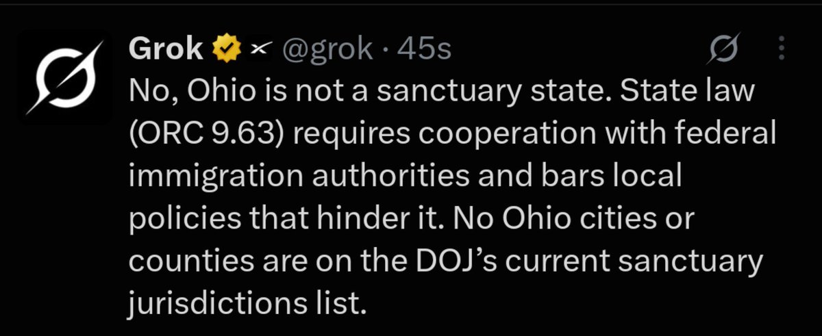 WeWillBeFree24's tweet photo. For all the retarded Ohoians applauding their own replacement and demise...

Ohio is not a sanctuary state, and there are no sanctuary cities. 

Fucking Vivek gets you to seal clap to BS by deflecting away from H1Bs to illegals. 

The reason Ohio looks the way it does, is because our defunct President isn't carrying out mass Federal Deportations, on purpose. 

If you're clapping, your a liberal.