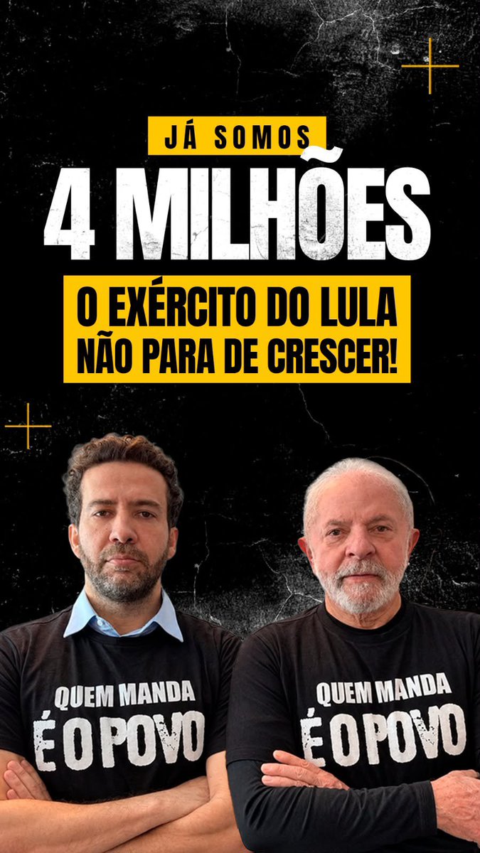 Beto1berto's tweet photo. Vai ser Lula tetra de novo.

#SOMOS4MILHOESDESOLDADOSDELULA https://t.co/U6oAfDKKGf