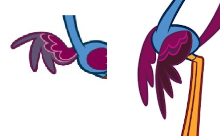 FloyoRoo321's tweet photo. Lo más interesante del diseño del correcaminos en TLTS, son sus alas, es que miren ese detalle entre las plumas moradas, Dios mío qué elegancia https://t.co/SBmvZ8aY6I