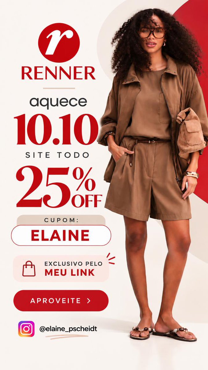 cupomdalaine's tweet photo. Sabe os seus favoritos da Renner? 👀

✨❤️T U D O com 25% OFF ❤️✨

🏷️Cupom: ELAINE
Funciona através do link🔗 https://t.co/TsQx3TfdLe

Últimas horinhas miguxas 🤏🏻😉 https://t.co/PbOJhBfWnB