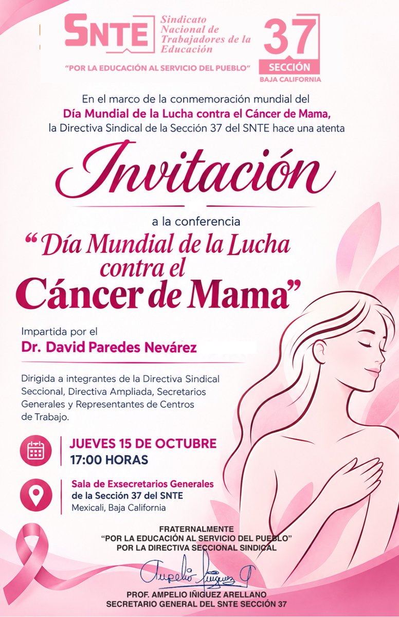 SriaEquidGenDH's tweet photo. 19 de Octubre "Día Internacional de Lucha contra el Cáncer de Mama"
#SNTEconEllas
#SNTEconEllos
#SNTEcontigo
#SNTEsección37 https://t.co/tL88b4SBys