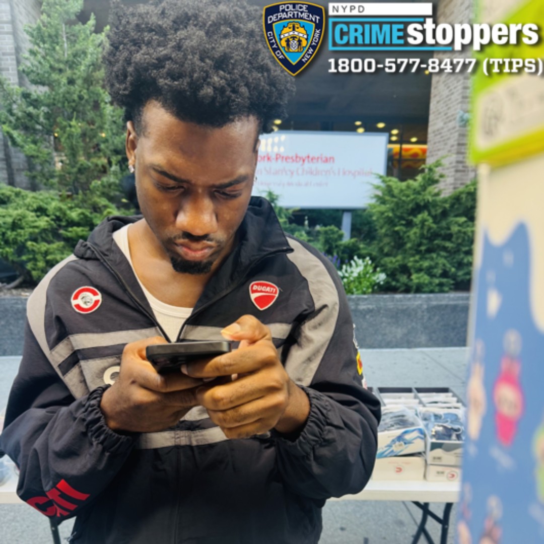 NYPDTips's tweet photo. 🚨WANTED FOR A ROBBERY: On Monday, September 14, 2026, at approximately 6:50 P.M., in front of 3959 Broadway, a 71-year-old male victim and a 61-year-old male victim were engaged in a dispute with an unidentified individual. The unidentified individual punched both victims in the face and removed a selfie stand tripod before fleeing on foot to parts unknown.

Have any info? DM @nypdtips or call 1-800-577-TIPS (8477).