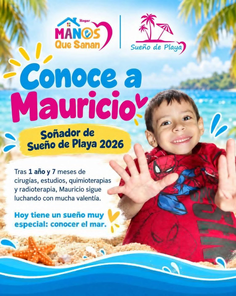 manosquesanan's tweet photo. Hay sueños que no pueden esperar. ❤️
​Tras cirugías y momentos muy difíciles, Mauricio y su mamá están por cumplir un gran anhelo: ¡conocer el mar! 🌊🥹
​💬 Comenta "YO QUIERO" y ayúdanos a crear recuerdos eternos. 💗
​#SueñoDePlaya #CumpliendoSueños #HistoriasQueInspiran https://t.co/dNqIQBTK3O