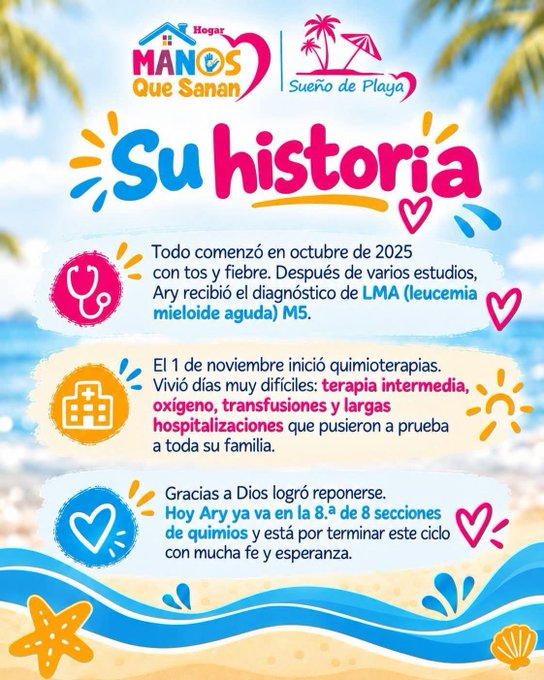 manosquesanan's tweet photo. Con solo 11 años, Ary nos ha enseñado lo que es ser fuerte. Tras meses de tratamientos y hospital, ¡hoy vuelve a sonreír! 🥹
​Es una de nuestras soñadoras que volará a conocer el mar. 🌊💗
​💬 Comenta "YO QUIERO" y ayúdanos a cumplir más sueños. ✨ https://t.co/839w6g5wBO
