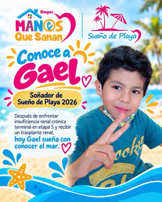 manosquesanan's tweet photo. Tras años de diálisis, complicaciones y un trasplante renal, Gael vive una nueva etapa llena de esperanza. Hoy le espera algo que soñaba: ¡conocer el mar! 🌊❤️
​💬 Comenta "YO QUIERO" y ayúdanos a seguir cumpliendo sueños. 💗 https://t.co/zVZEmqcFJJ