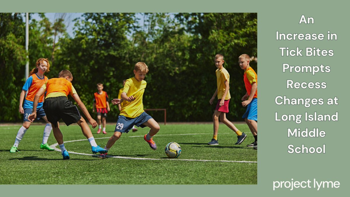 ProjectLyme's tweet photo. TICKS IN THE NEWS: Tick bites prompted a Long Island middle school to move recess to indoor spaces and a blacktop area, and cancel some sports practices. Does your child’s school have a plan for tick bites? Read more by @people https://t.co/wGH1ijlOMU https://t.co/PYtnz8UZ0L