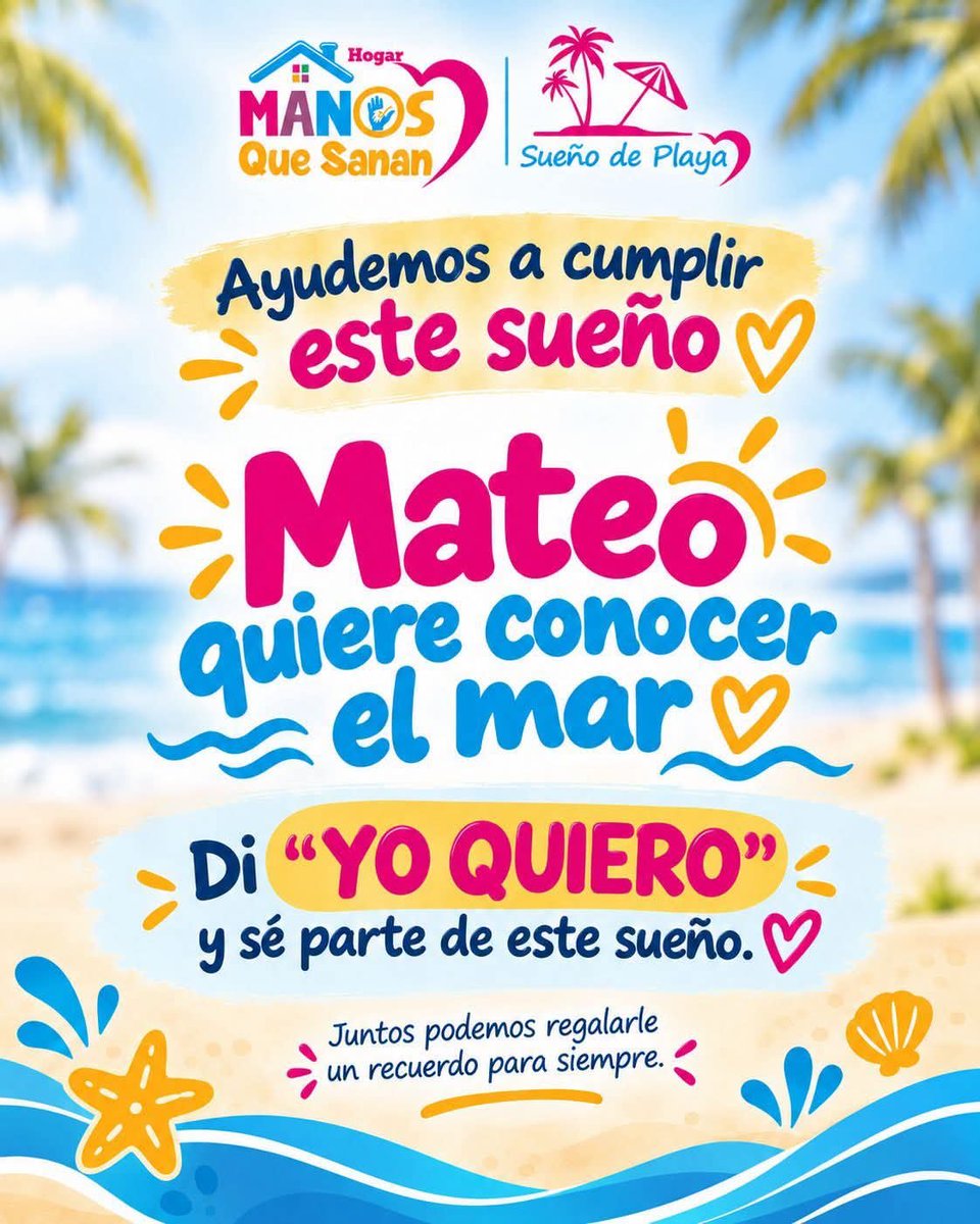 manosquesanan's tweet photo. Mateo ha enfrentado momentos muy difíciles, pero sigue luchando. Hoy tiene un gran motivo para sonreír: ¡su primer viaje en avión y conocer el mar! ✈️🌊🥹
​💬 Comenta "YO QUIERO" y sé parte de estos sueños. ❤️
​#SueñoDePlaya #CumpliendoSueños #HistoriasQueInspiran https://t.co/Yqf6RrXn3v