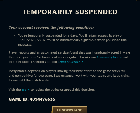 ManagerNephele's tweet photo. @drewlevin i've legit never inted a game, did i really get banned for saying "you don't deserve to win this game" when i was 9/4? https://t.co/5n5FmeobwB