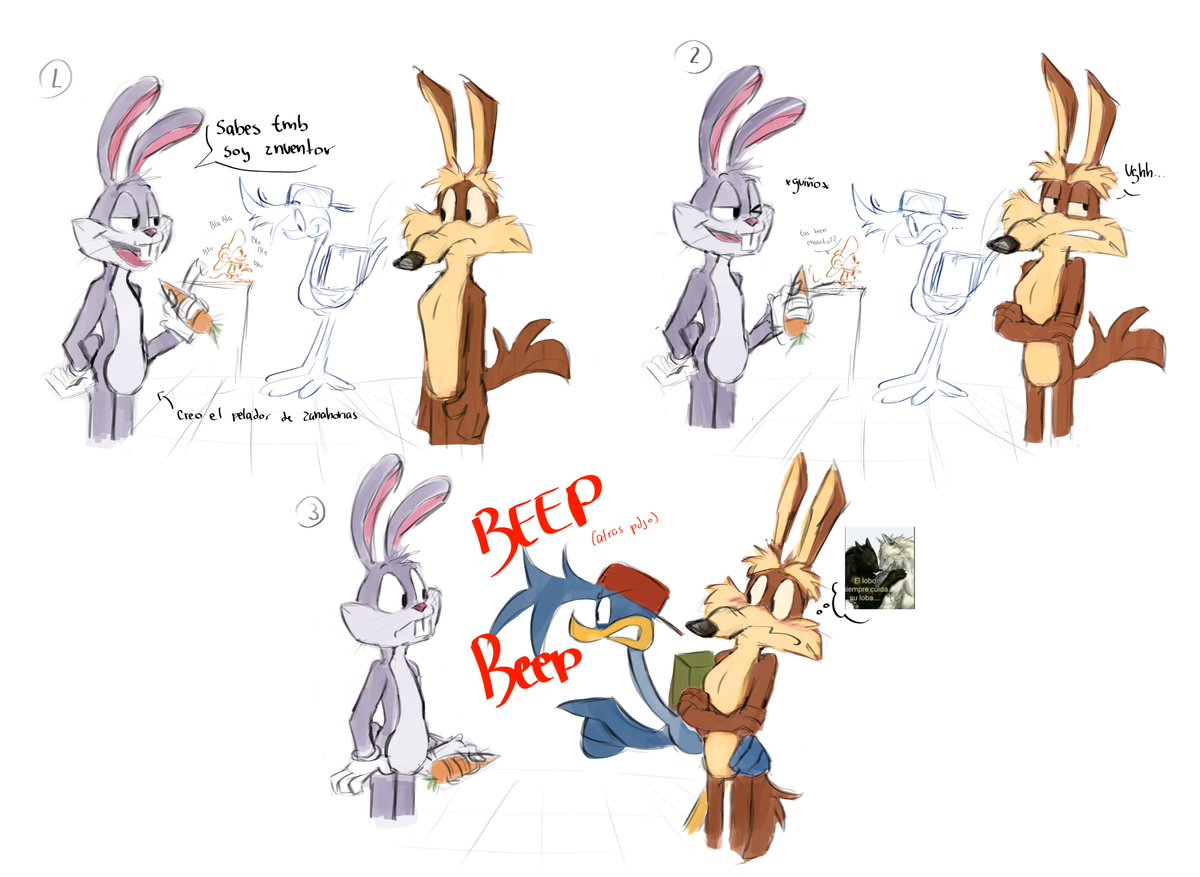 kuii_gll's tweet photo. No me resisti 🤑 mi intento de hacer el estilo de tlts #looneytunes  #wilerunner #wileroad #wileecoyote #roadrunner #bugsbunny #TLTS #THELOONEYTUNESSHOW https://t.co/lRJfSFa1nV