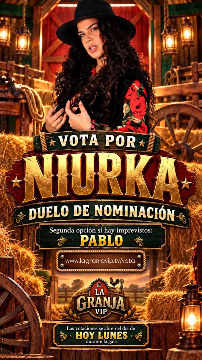 malvin_friends's tweet photo. Team el día HOY durante la gala se abren votaciones para el DUELO DE NOMINACIÓN, esta semana votaremos por NIURKA.

Y como sabemos en la granja siempre pasan imprevistos por tanto ya tenemos la segunda opción (Pablo) solo si no, se pudiera votar por NIURKA.

#LaGranjaVIP https://t.co/2mKFbph4g5
