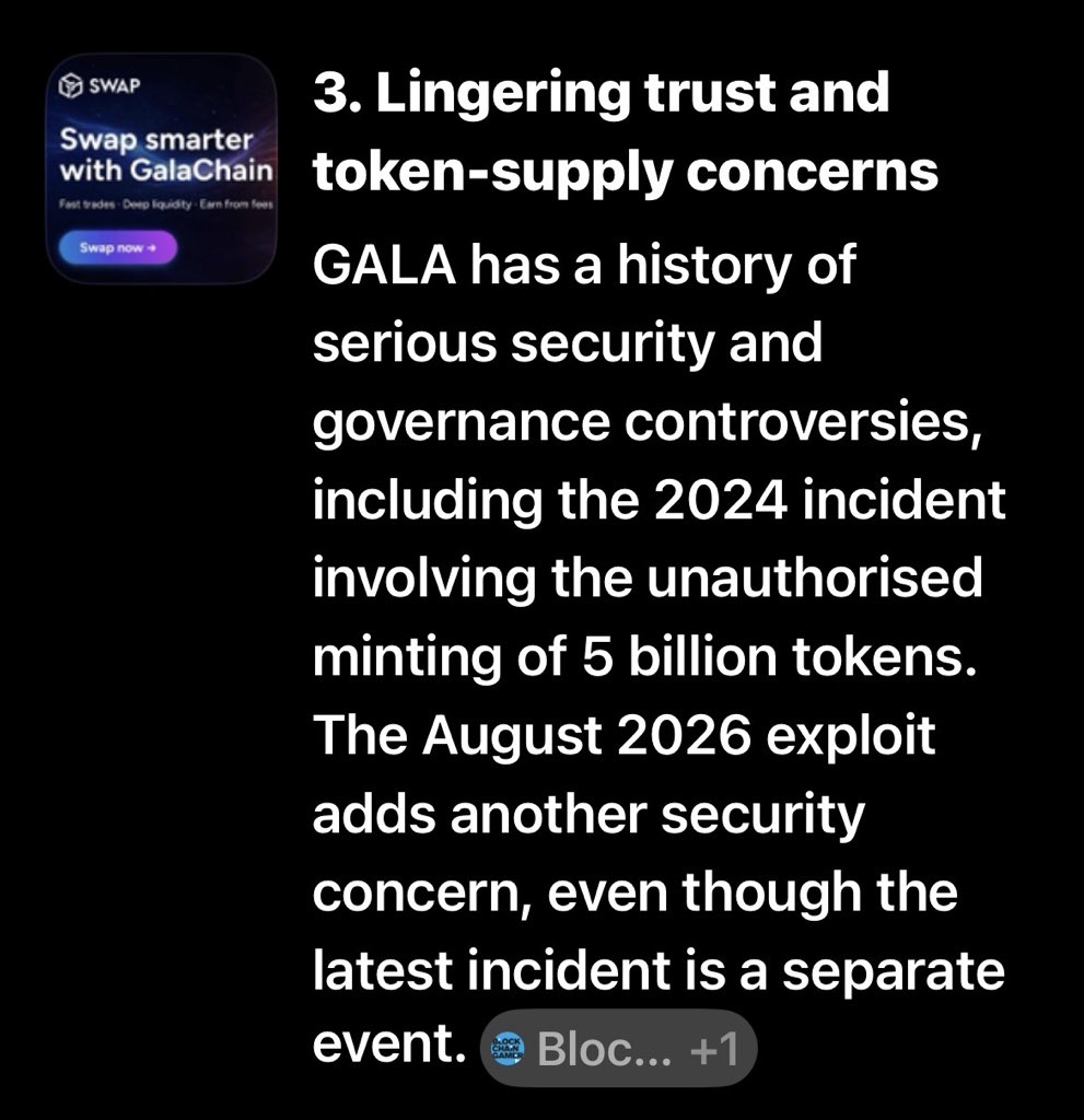 blackhack33's tweet photo. @GoGalaGames looks like $gala ain’t looking to healthy think she’s needs antibiotics  or a tag @binance 😂👇 https://t.co/7LEbbaw3hO