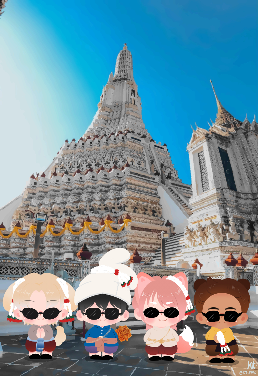 KT_1802's tweet photo. อ้วน วันนี้ย่ายพาไปวัดอรุณ

ปล.ชุดเจ๊เอ๋ย่ายเรฟจากชุดปะป๊าหนูตอนไปวัดอรุณเรยนะ 😎
#Bokbear  #OhAe  #MrToky #JookKroo https://t.co/fYBXVt69C0