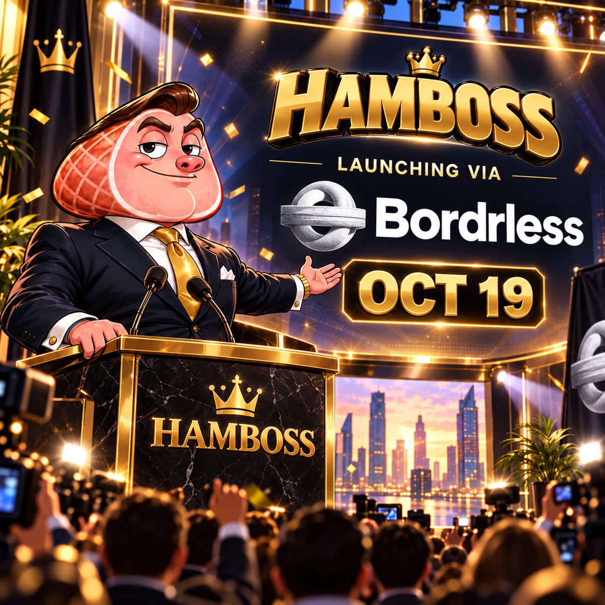 HamBossSol's tweet photo. 🚨🐷 BREAKING CORPORATE NEWS 🐷🚨

💼 HamBoss has made an EXECUTIVE DECISION.
🚀 $HAMBOSS is preparing to launch on @bordrlessdex!

🏢 Platform: Bordrless
📅 Launch: October 19
👑 CEO: One ridiculously confident pig

The paperwork is almost ready.

THE BOSS IS COMING. 🐷🔥 https://t.co/wRs39hzfEh